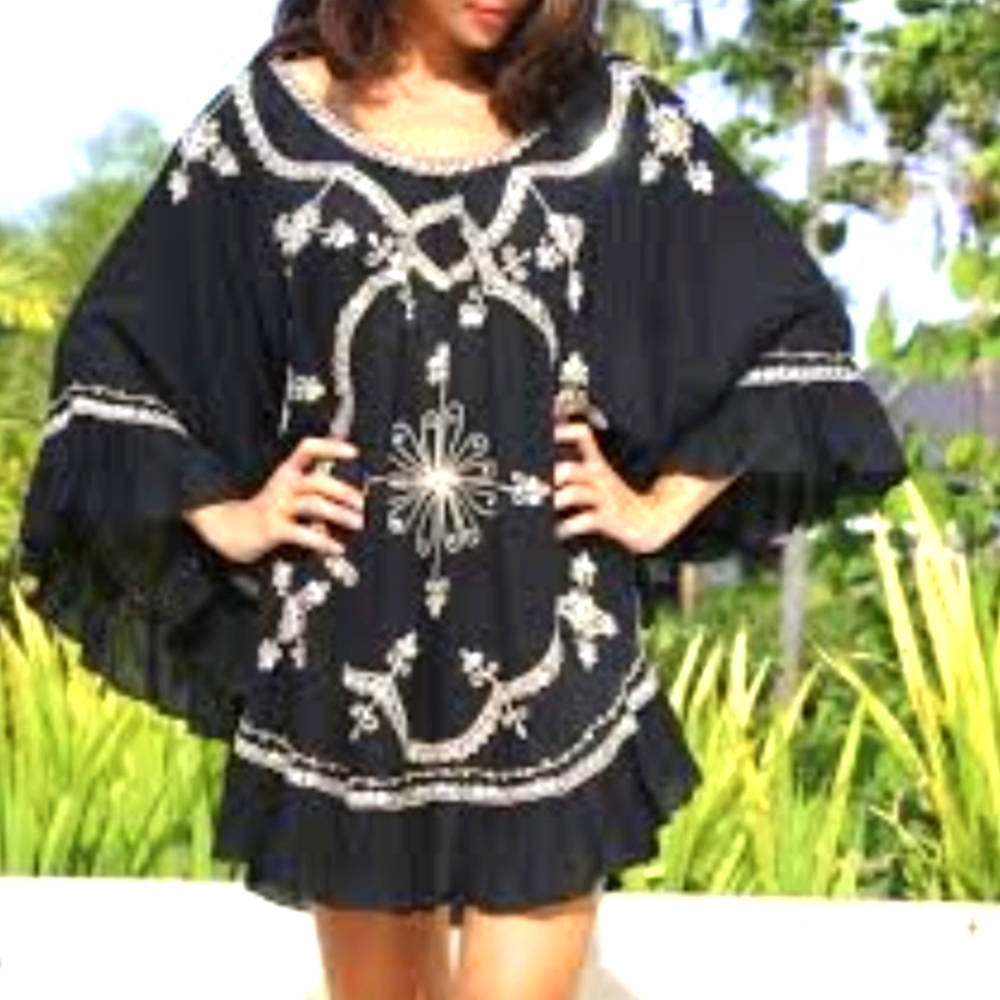 Bali Queen Sequin Gypsy Tunic Swing Dress